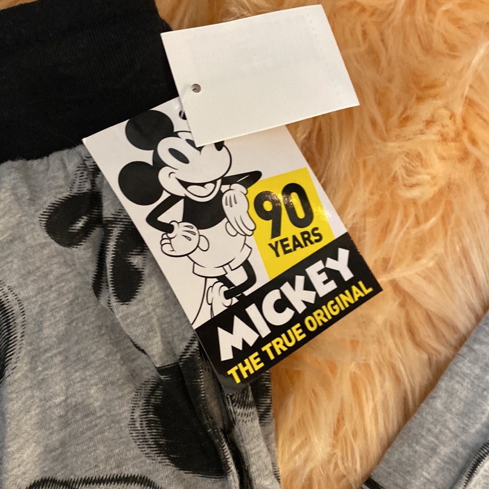 NEW! Mickey Joggers Black & Gray Sz XL - Picture 3 of 4